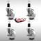 Service Caster 4'' SS Nylon Swivel 1-1/2'' Expanding Stem Caster Set with Brake, 4PK SCC-SSEX20S414-NYS-TLB-112-4 - alternate 3